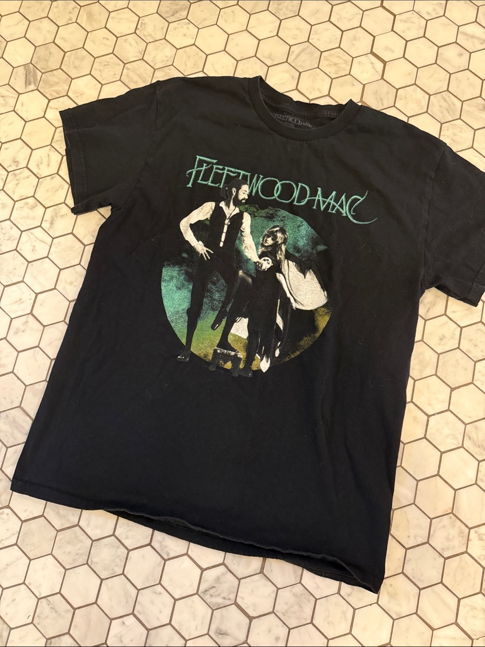 Fleetwood Mac Black Band COTTON Tshirt M